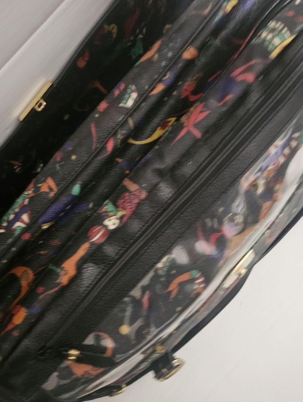 Piero Guidi Magic Circus Multicolor Crossbody Briefcase Bag Italy 18x11x8 - Picture 11 of 16